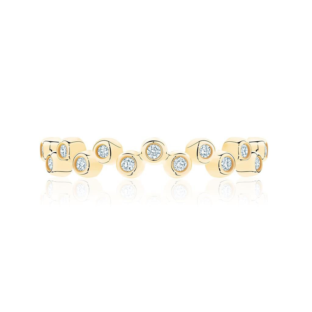 Birks 18K Yellow Gold Birks Iconic Diamond Splash Stackable Ring Rings - Women's