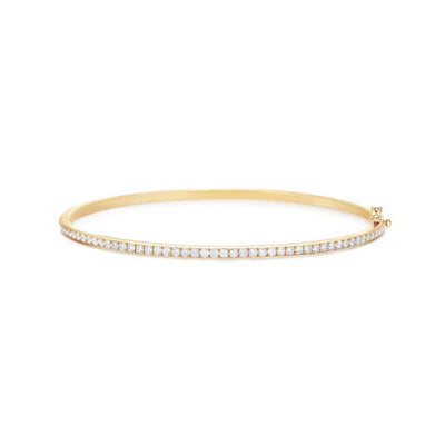 Kwiat 18K Yellow Gold Kwiat Stackable Slim Bangle with Diamonds Bracelets - Women's