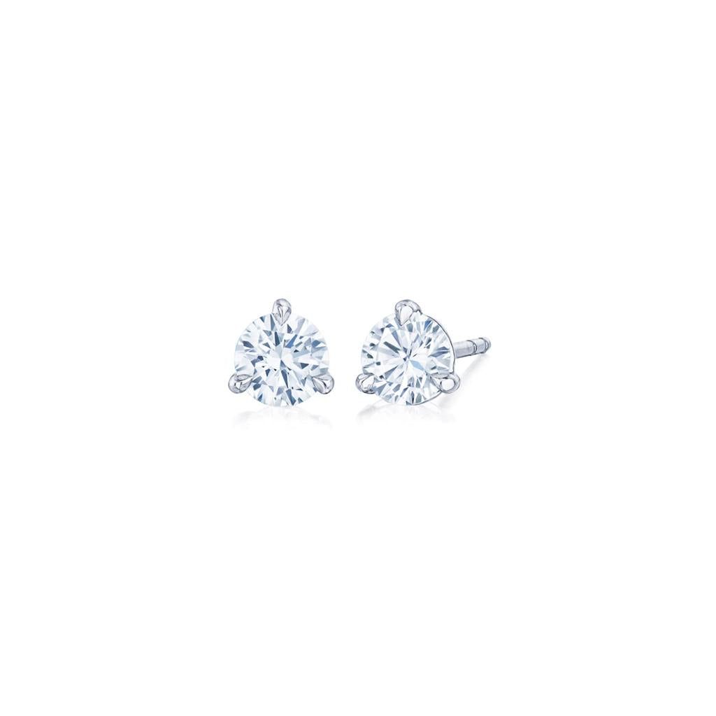 Kwiat Platinum Kwiat Round Brilliant Diamond Stud Earrings, 0.30ctw Earrings