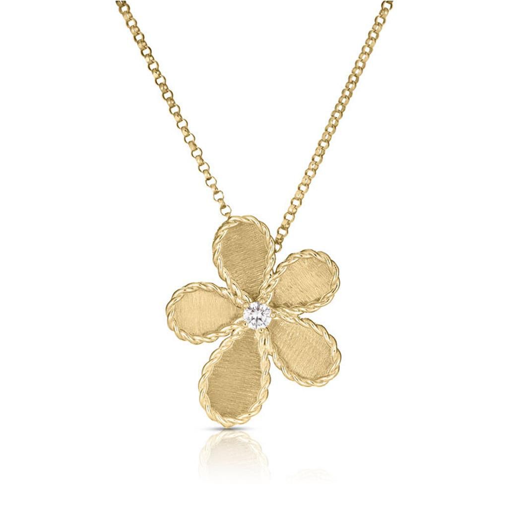 Roberto Coin 18K Yellow Gold Roberto Coin Jasmine Flower Pendant Pendants