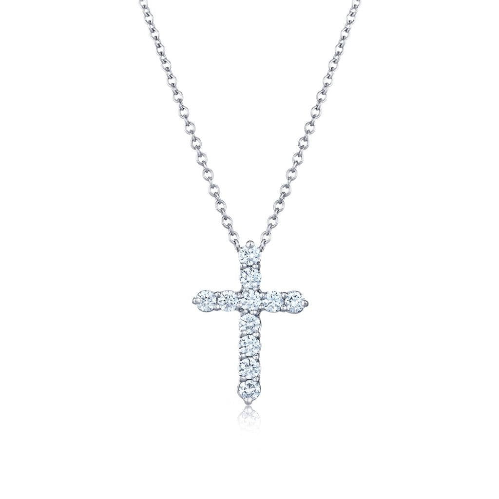 Kwiat Platinum Kwiat Diamond Cross Pendant Pendants