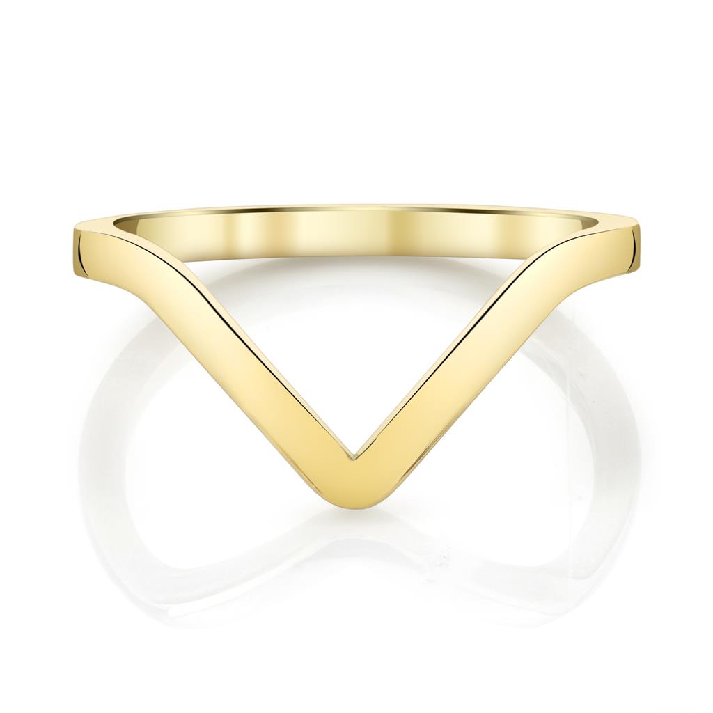 18K Yellow Gold Senna Chevron Band