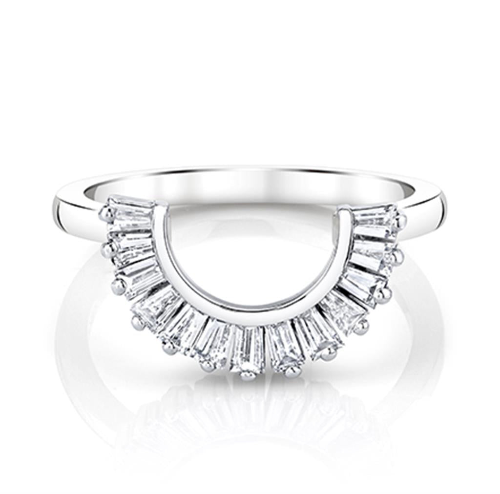 18K White Gold Camellia Diamond Band